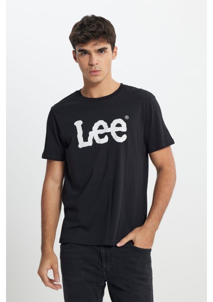 Lee Regular Fit Normal Kesim Sıfır Yaka %100 Pamuk Logolu Tişört