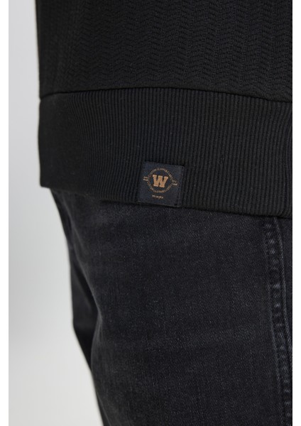 Wrangler Regular Fit Normal Kesim Bisiklet Yaka Lacivert Sweatshirt