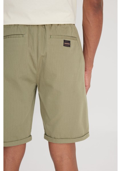 Regular Fit Normal Kesim %100 Pamuk Normal Bel Haki Chino Şort