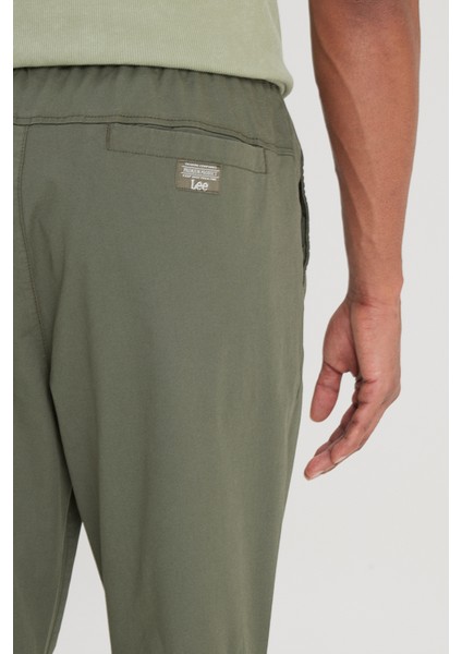 Regular Fit Normal Kesim Normal Bel Dar Paça Haki Jogger Pantolon