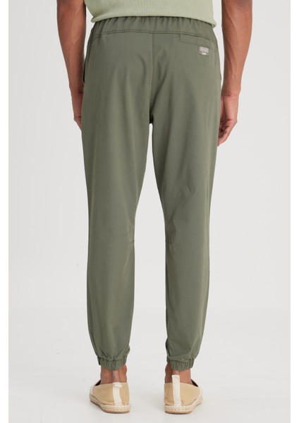 Regular Fit Normal Kesim Normal Bel Dar Paça Haki Jogger Pantolon