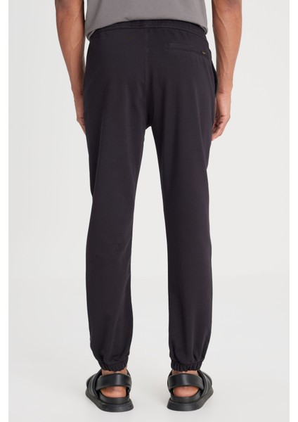 Slim Fit Dar Kesim Normal Bel Dar Paça Antrasit Jogger Pantolon