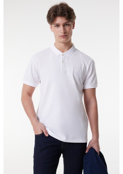 Regular Fit Normal Kesim Polo Yaka %100 Pamuk Tişört