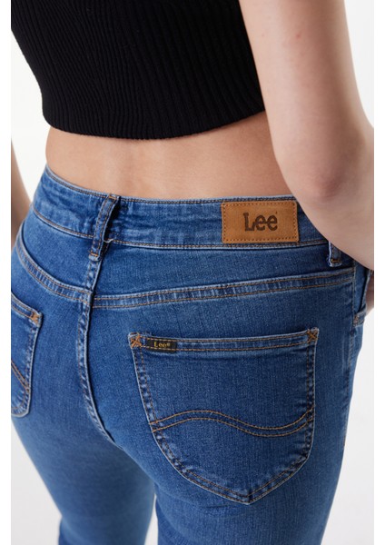 Skinny Fit Dar Kesim Normal Bel Açık Mavi Scarlett Esnek Jean Denim Kot Pantolon