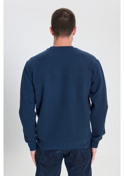 Wrangler Regular Fit Normal Kesim Bisiklet Yaka Lacivert Sweatshirt