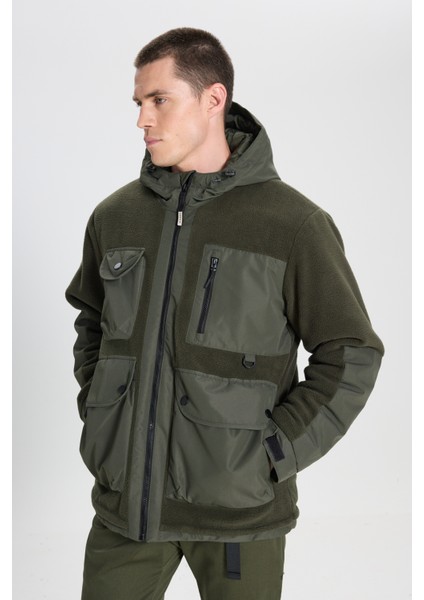 All Terrain Gear Relaxed Fit Geniş Kesim Haki Polar Ceket modelleri