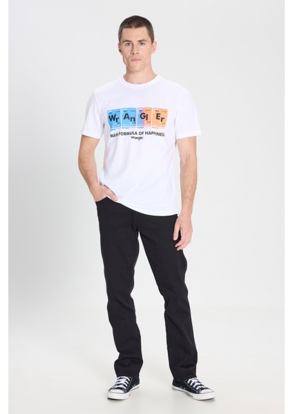 Regular Fit Normal Kesim Bisiklet Yaka Beyaz Tişört