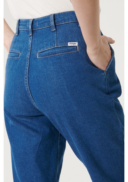 Mom Denim Esnek Jean Kot Pantolon