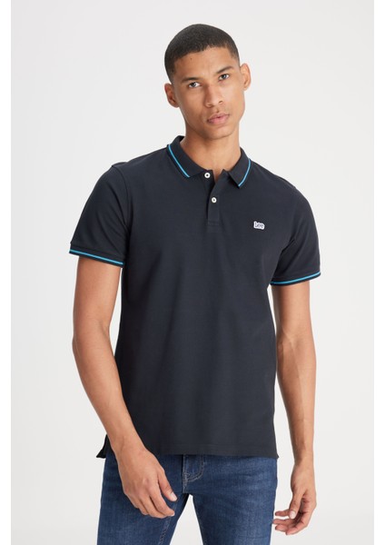 Slim Fit Dar Kesim Polo Yaka %100 Pamuk Tişört