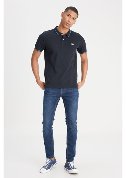 Slim Fit Dar Kesim Polo Yaka %100 Pamuk Tişört