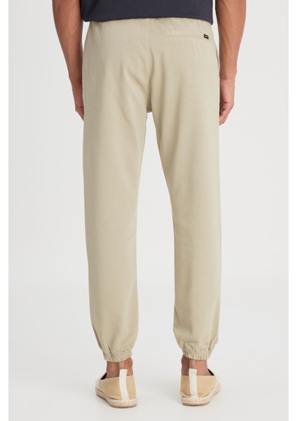 Slim Fit Dar Kesim Normal Bel Dar Paça Açık Yeşil Jogger Pantolon
