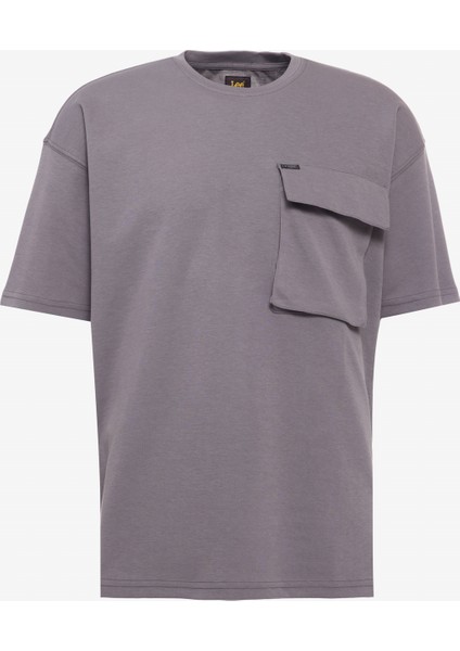 Loose Fit Rahat Kesim Bisiklet Yaka Lacivert Tişört