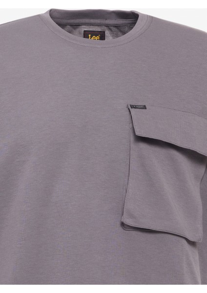 Loose Fit Rahat Kesim Bisiklet Yaka Lacivert Tişört