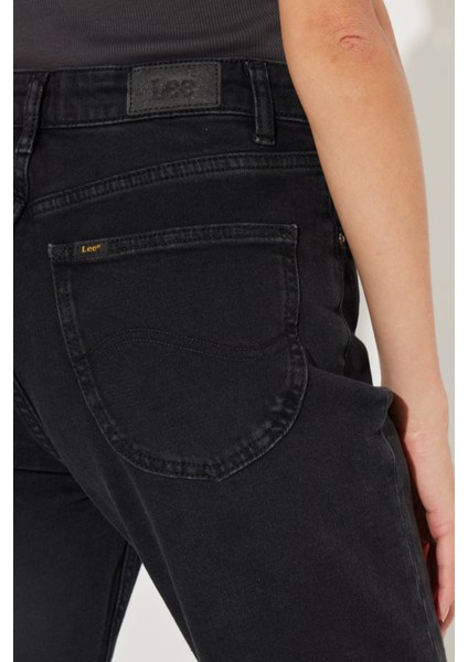 Carol Straight Fit Düz Kesim Yüksek Bel Siyah Esnek Jean Kot Pantolon indirimleri