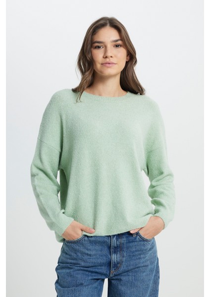 Regular Fit Normal Kesim Lila Triko Kazak