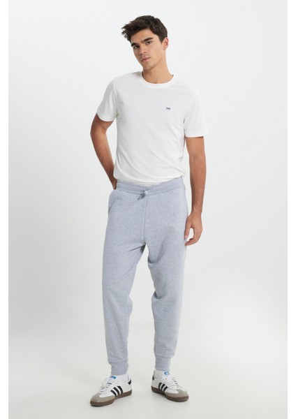 Slim Fit Dar Kesim Normal Bel Haki Sweatpant Eşofman Altı