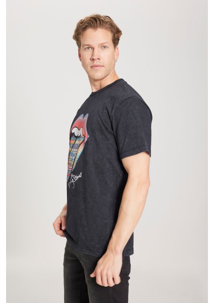 Loose Fit Rahat Kesim %100 Pamuk Bisiklet Yaka Siyah Tişört fiyatları