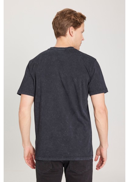 Loose Fit Rahat Kesim %100 Pamuk Bisiklet Yaka Siyah Tişört indirimleri