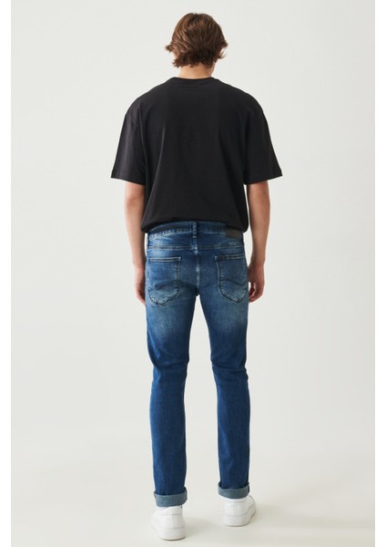 Luke Slim Tapered Fit Normal Bel Esnek Jean Kot Pantolon