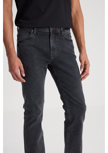 Slim Fit Dar Kesim Normal Bel Dar Paça Rider Siyah Jean Kot Pantolon modelleri