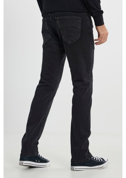 Slim Fit Dar Kesim Düşük Bel Extreme Motion Antrasit Esnek Jean Denim Pantolon