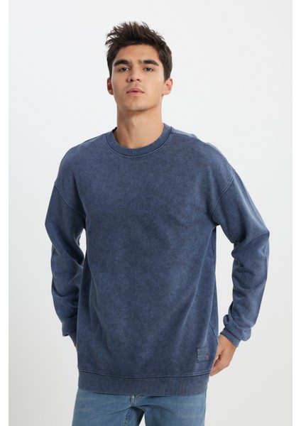 Loose Fit Rahat Kesim Bisiklet Yaka %100 Pamuk Turuncu Sweatshirt fiyatları