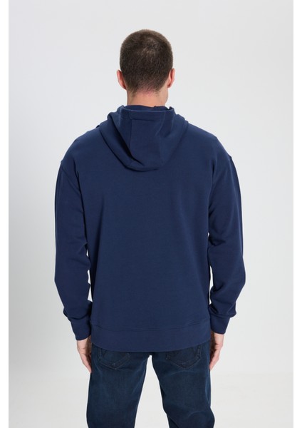 Relaxed Fit Geniş Kesim Kapüşonlu Bordo Sweatshirt