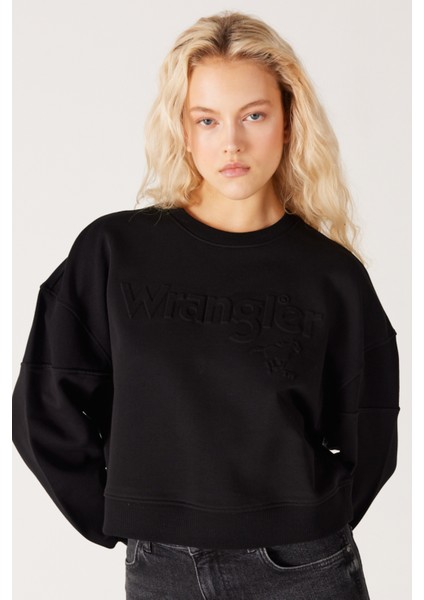 Relaxed Fit Geniş Kesim %100 Pamuk Siyah Sweatshirt modelleri