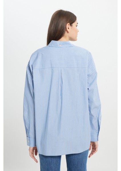 Loose Fit Rahat Kesim %100 Pamuk Bej Gömlek