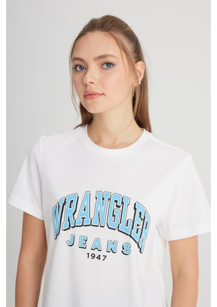 Regular Fit Normal Kesim Bisiklet Yaka %100 Pamuk Kırık Beyaz Tişört fiyatları