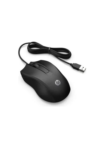 100 6VY96AA Siyah Optik Kablolu Mouse 1.600 Dpı Hassas Optik Sensörü