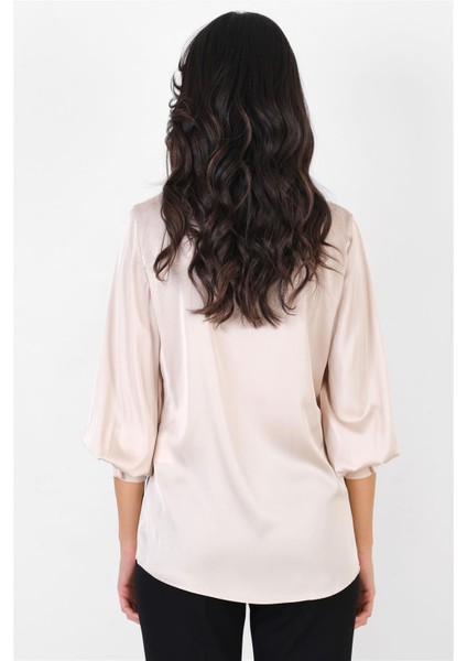 Marsh V Yaka Saten Bluz Bej fırsatları