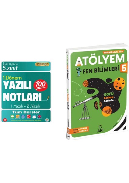 5. Sınıf Yazılı Notları 1. Dönem 1 ve 2. Yazılı 2025 - Arı Yayıncılık 5. Sınıf Fen Bilimleri Atölyem