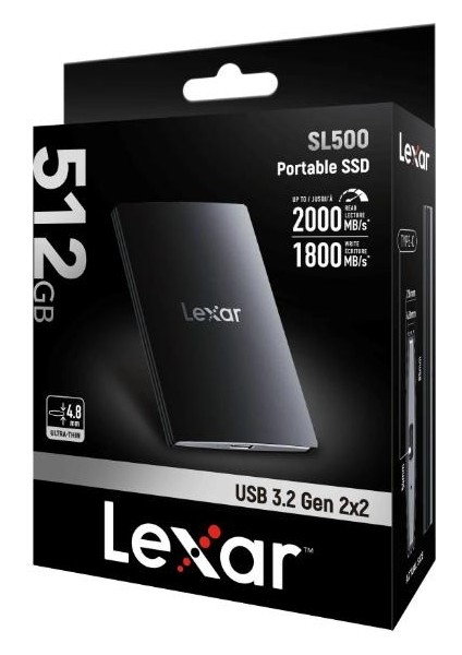 External 512GB LSL500X512G-RNBNG 2000MB/S-1800MB/S USB 3.2 Taşınabilir SSD Disk