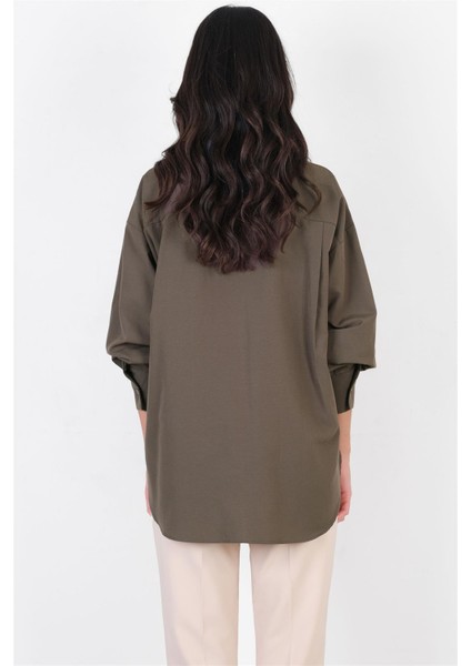Antonina Oversize Gömlek Haki fırsatları