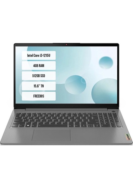 Ideapad 3 15IAU7 82RK018GTX-01 Intel Core I3-1215U 4gb 512GB SSD 15.6" Tn Freedos Taşınabilir Bilgisayar