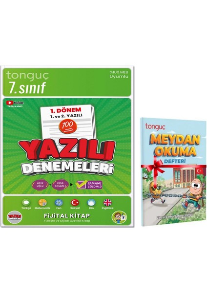 7. Sınıf Yazılı Denemeleri 1. Dönem 1 ve 2. Yazılı ve Meydan Okuma Defteri