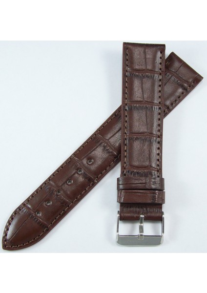 Bizon Ekstra Uzun Deri Saat Kayışı 20MM Kahverengi Xxl Uzun Saat Kordonu Spor fırsatları