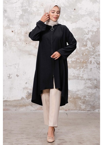 Kapüşonlu Bürümcük Kap 1254 - Siyah