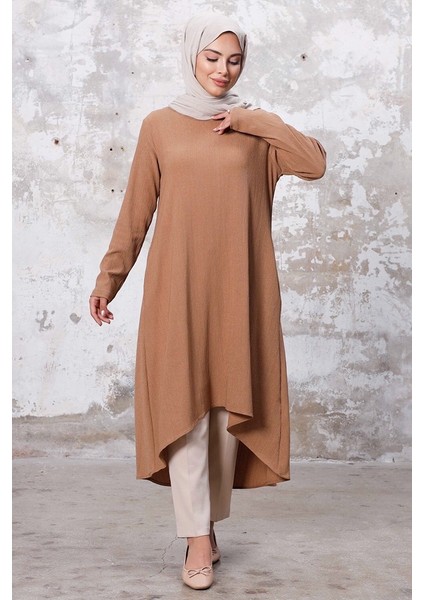 Asimetrik Kesim Tunik 1253 - Vizon