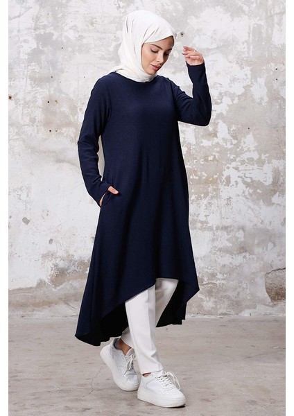 Asimetrik Kesim Tunik 1253 - Lacivert