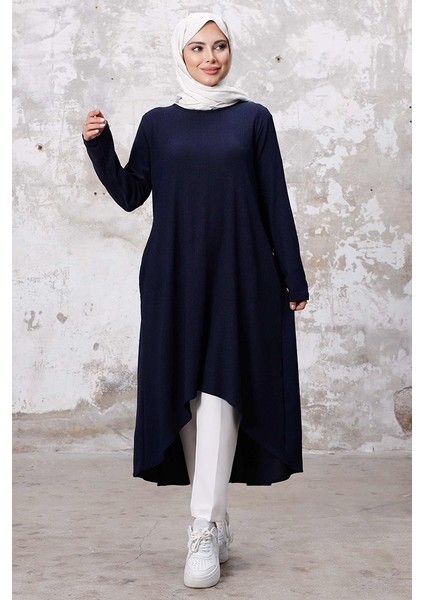 Asimetrik Kesim Tunik 1253 - Lacivert