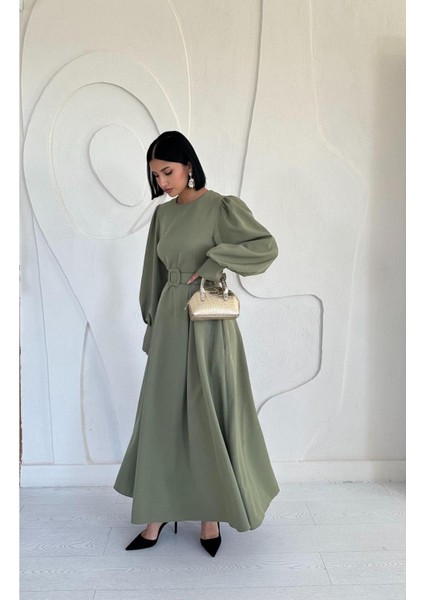 Balon Kollu Kemerli Elbise fiyatları