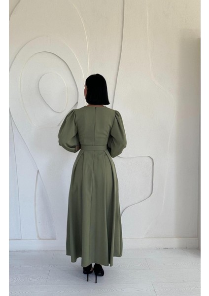 Balon Kollu Kemerli Elbise indirimleri