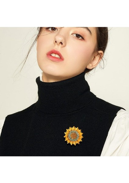Sunflower Ayçiçeği Broş