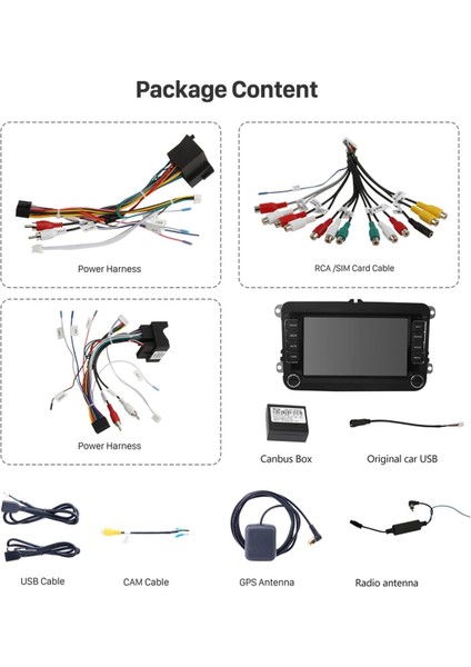 Volkswagen Touran 2007-2011 Multimedya Navigasyon USB Kamera
