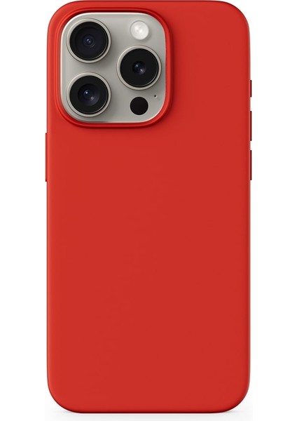 Mag+ Silikon Kılıf Apple iPhone 15 Pro - Koyu Kırmızı