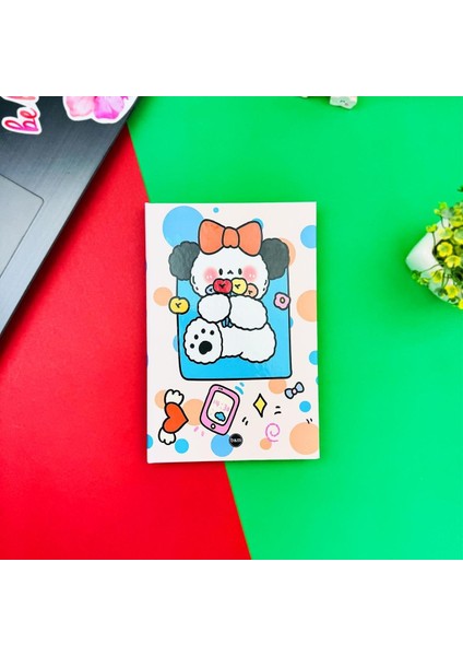 Bow Rabbit Tasarım Lastikli Çizgisiz Defter