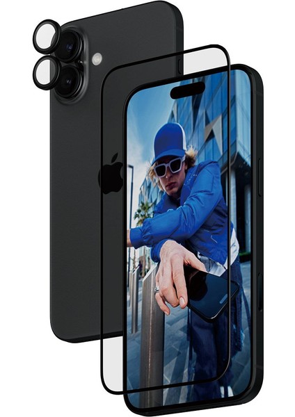 iPhone 16 Plus 2 In 1 Bundle Ekran Koruyucu & Kamera Koruyucu