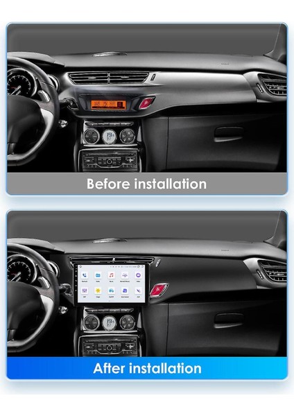 Citroen C3 Android Multimedya Carplay Navigasyon Kamera USB Bluetooth Wifi Citroen Teyp Multimedya